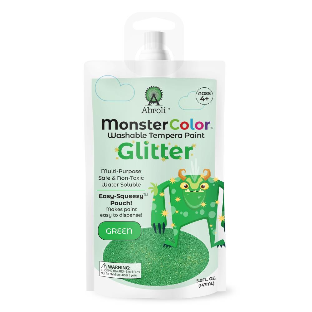 Monster Color Washable Tempera glitter green