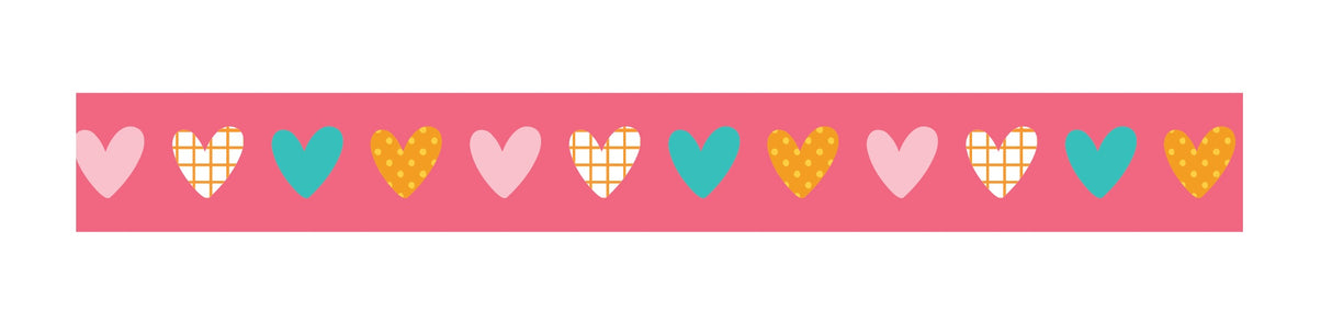 American Crafts Dollar Ribbon-Hearts