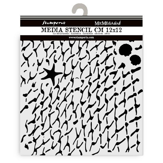 Stamperia Stencil 4.72"X 4.72"-Silent Sea Net