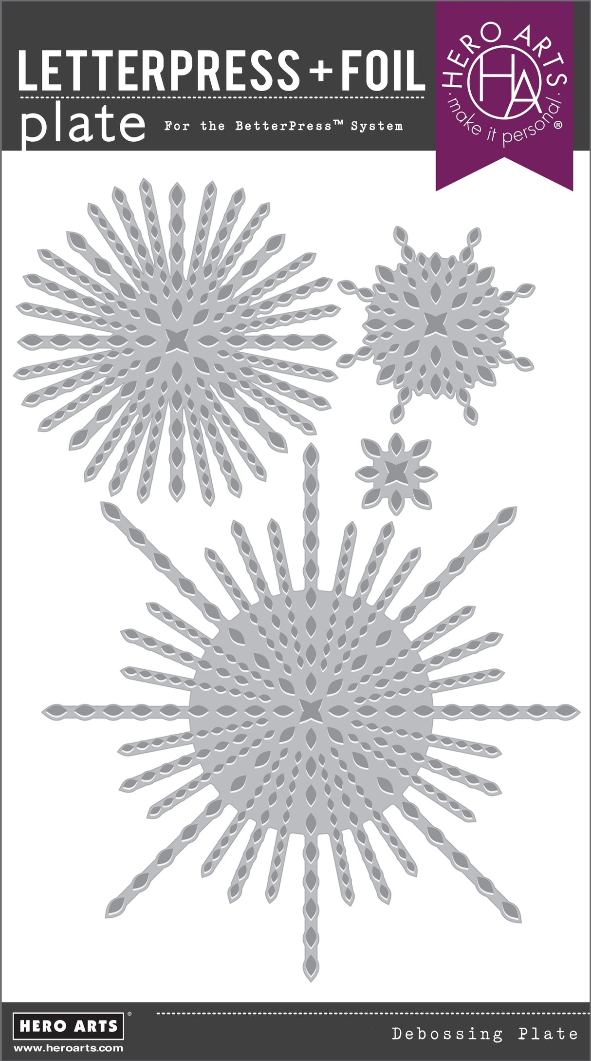 Hero Arts Letterpress & Foil Plate-Starbursts Set, Lovely