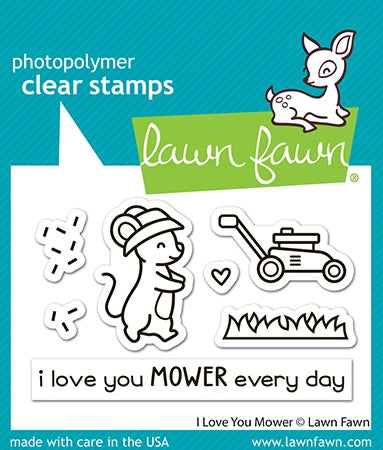 Lawn Fawn Clear Stamps 3"X2"-I Love You Mower