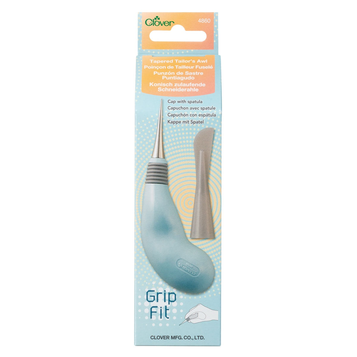 Clover Grip Fit Tapered Tailor's Awl-Includes Spatula Cap