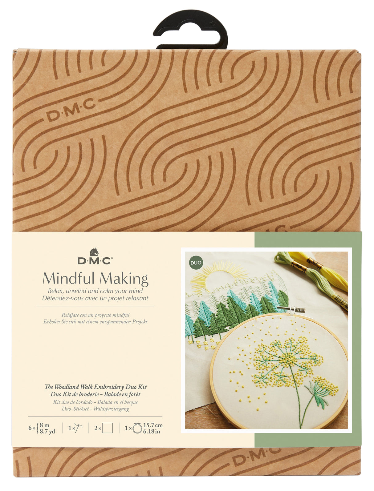 DMC Mindful Making Embroidery Duo Kit-Woodland Walk