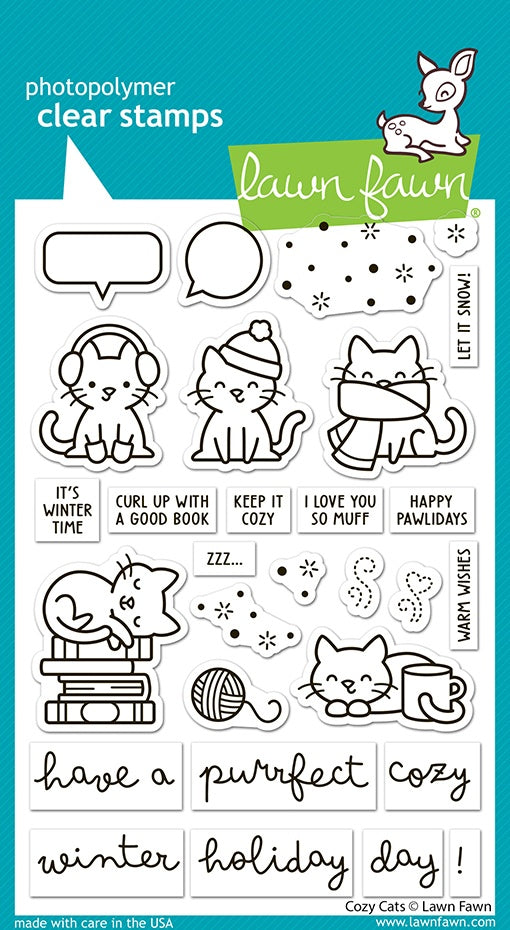 Lawn Fawn Stamps-Cozy Cats