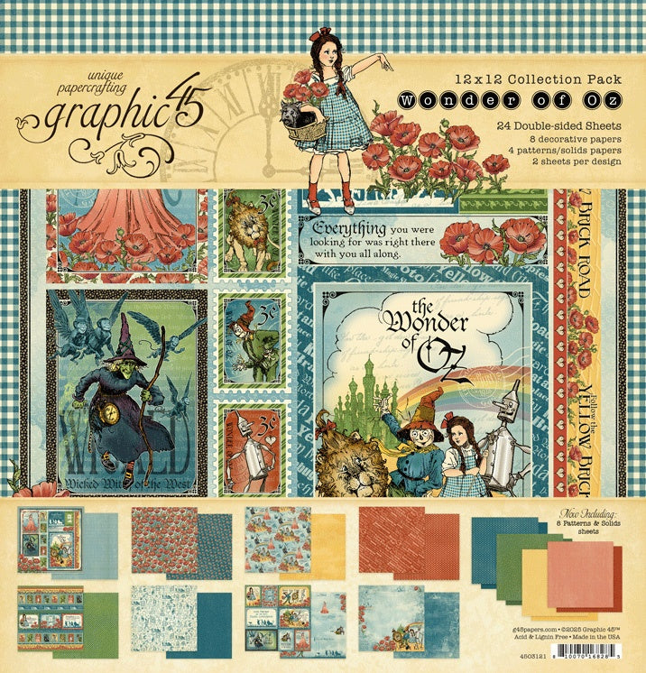 Graphic 45 Collection Pack 12"X12"-Wonder Of Oz