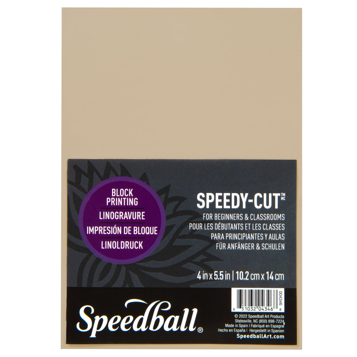 Speedball Speedy-Cut Block 4"X5.5"-Cream