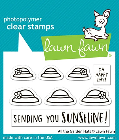 Lawn Fawn Clear Stamps -All the Garden Hats