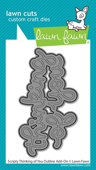 Lawn Cuts Custom Craft Die-Scripty Thinking of You Outline