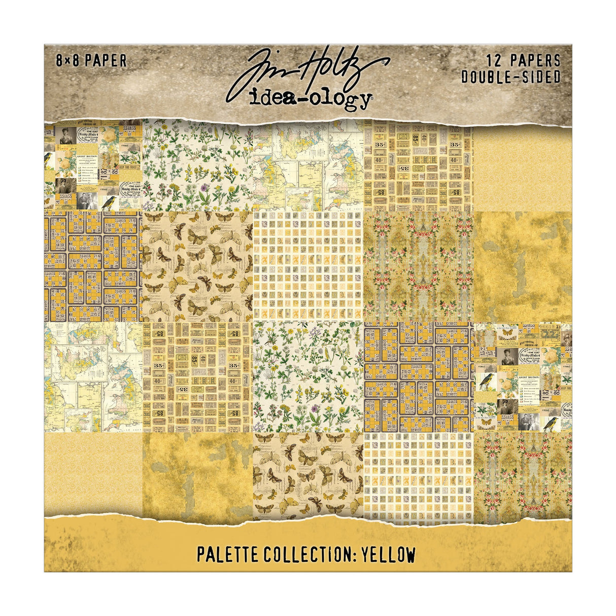 Idea-ology Double-Sided Cardstock 8"X8" 12/Pkg-Palette Collection: Yellow