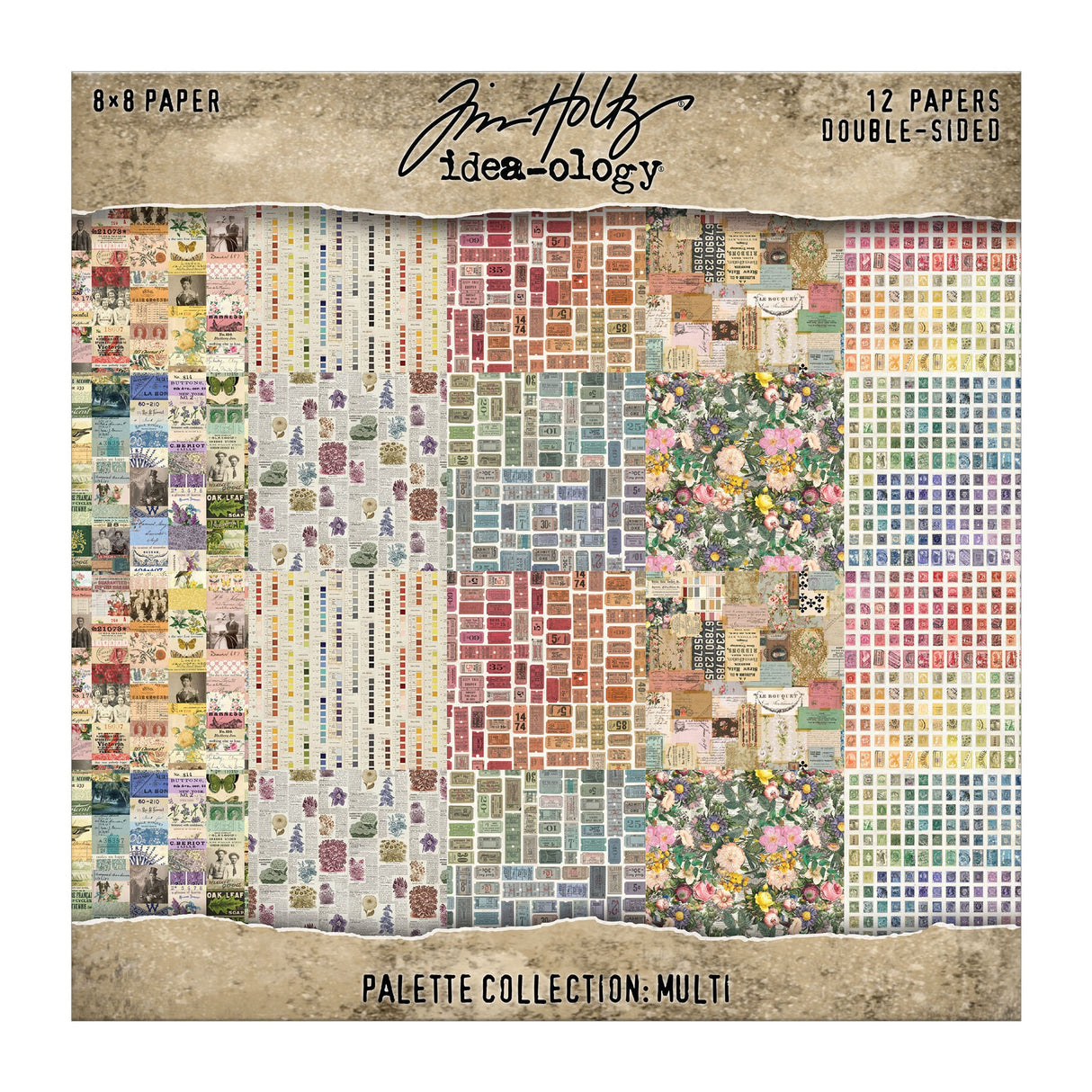 Idea-ology Double-Sided Cardstock 8"X8" 12/Pkg-Palette Collection: Multi