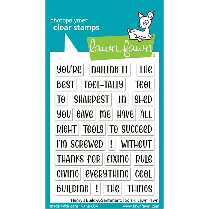 Lawn Fawn Stamps-Henry's Build-A-Sentiment: Tools