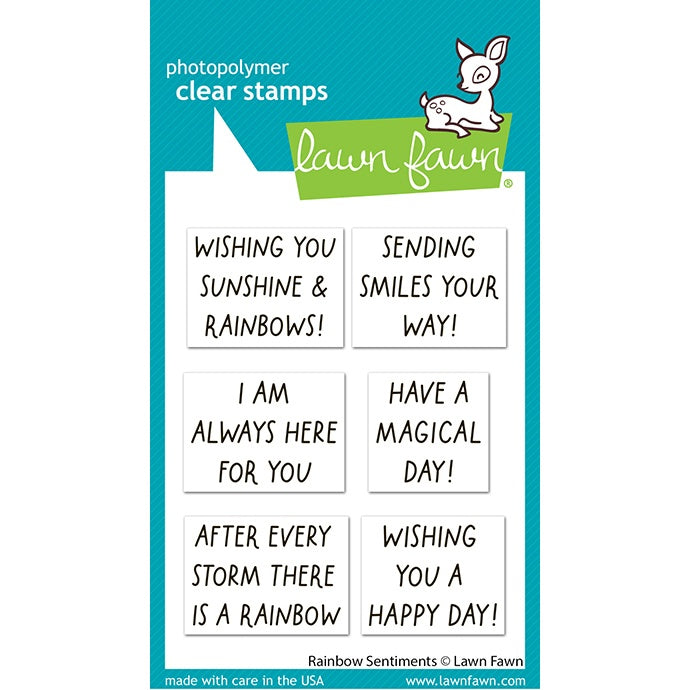 Lawn Fawn Stamps-Rainbow Sentiments