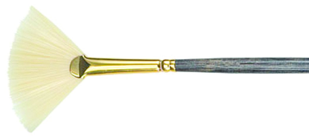 Princeton Brush Dakota Synthetic Hog Bristle Oil & Acrylic Brush, Fan, 3