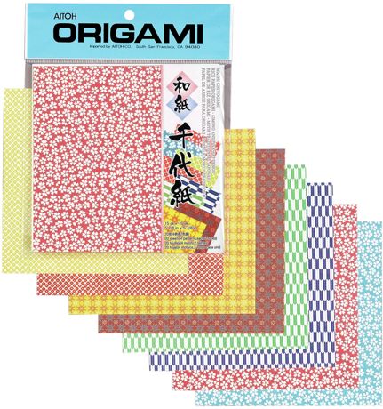 Aitoh Origami Paper 5.875"X5.875" 20/Pkg-Kimono & Folk Art