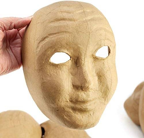 Paper Mache Mask – Blank Face for Creativity and Expression
