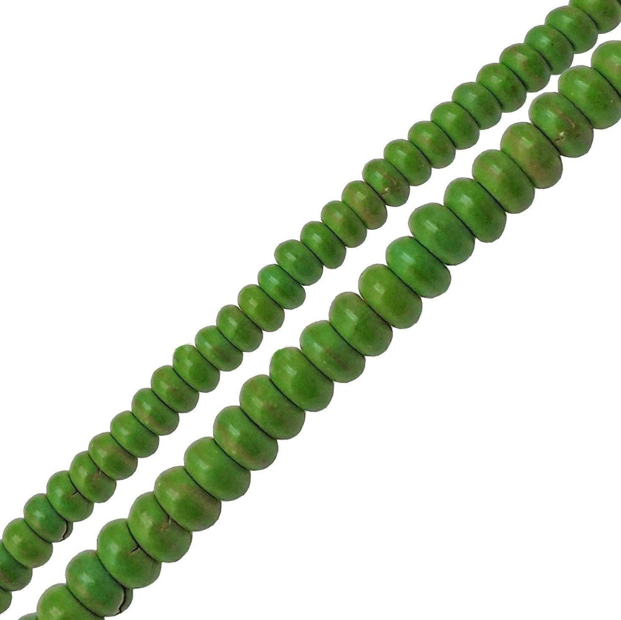 Green Howlite Turquoise Smooth Rondelle Beads Size 2x4mm 4x6mm 15.5" Strand