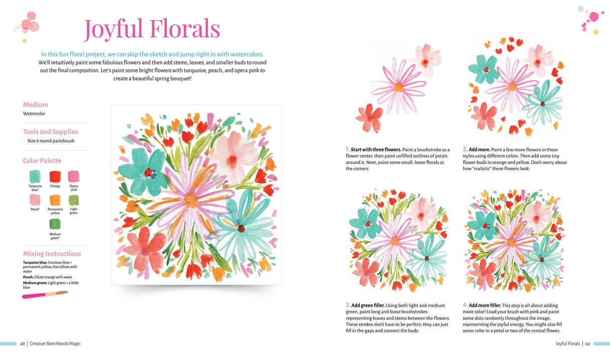 Creative Sketchbook Magic: 30 Easy & Joyful Lessons