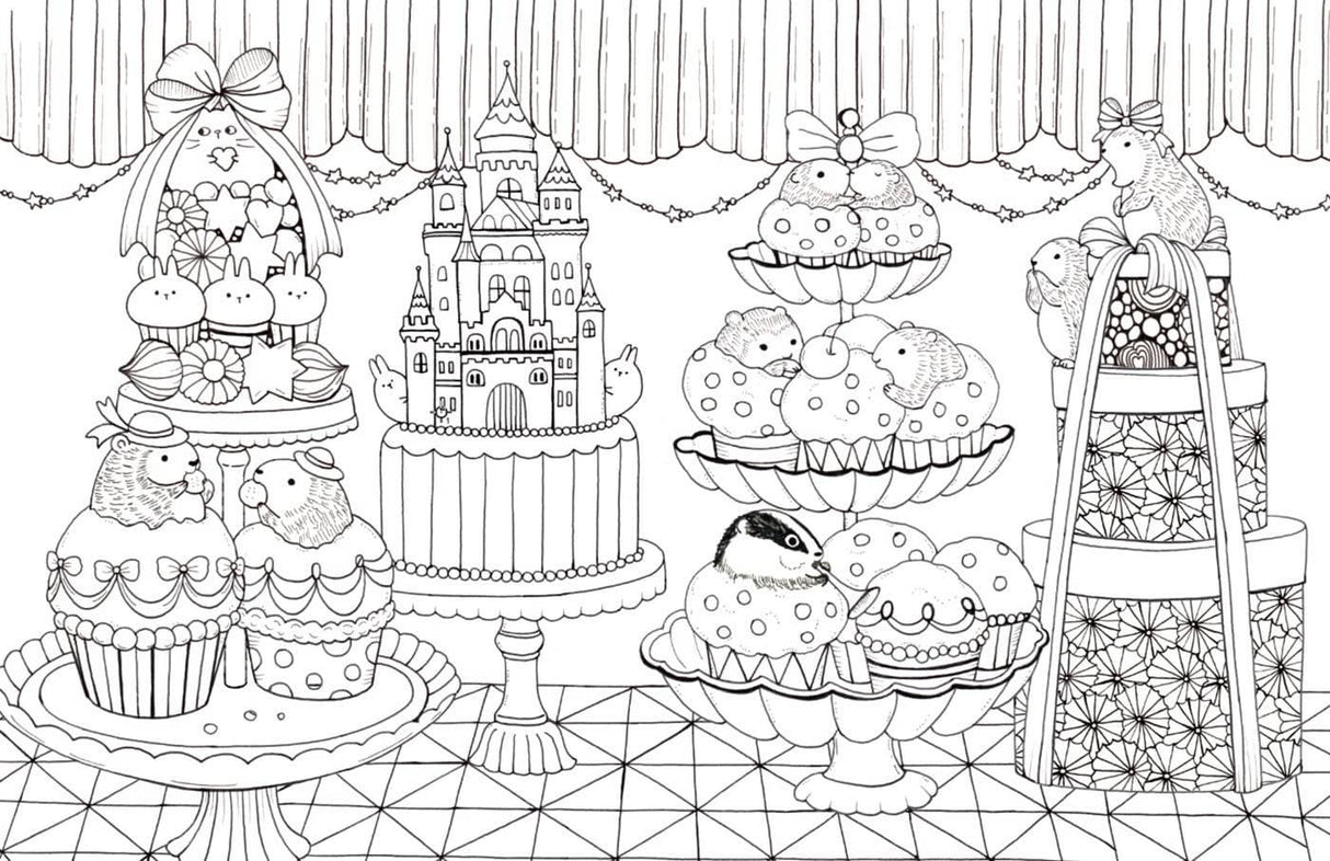 A Million Kawaii Cuties Coloring Book