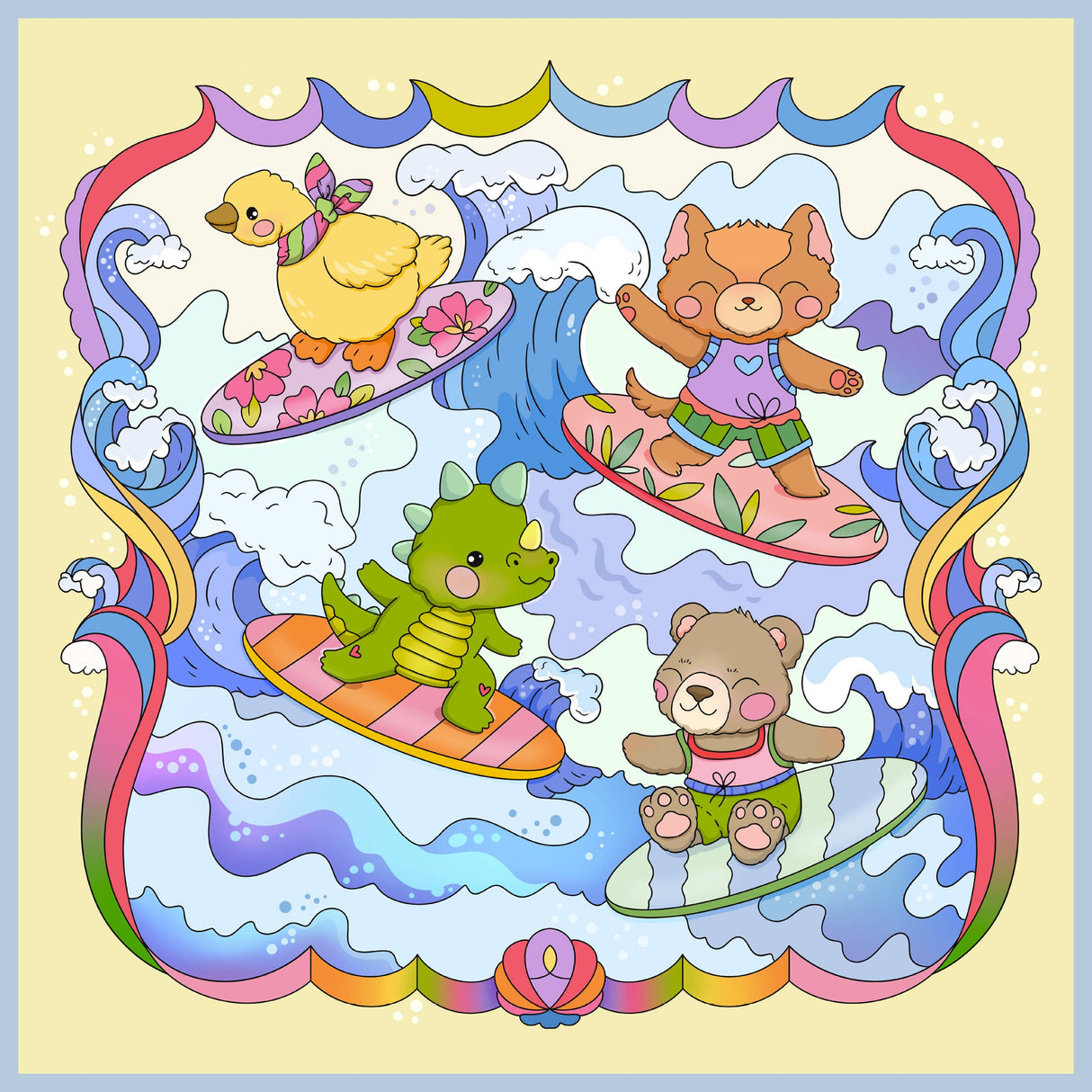 So Many Cute Animals! Sweet & Whimsical Scenes to Color