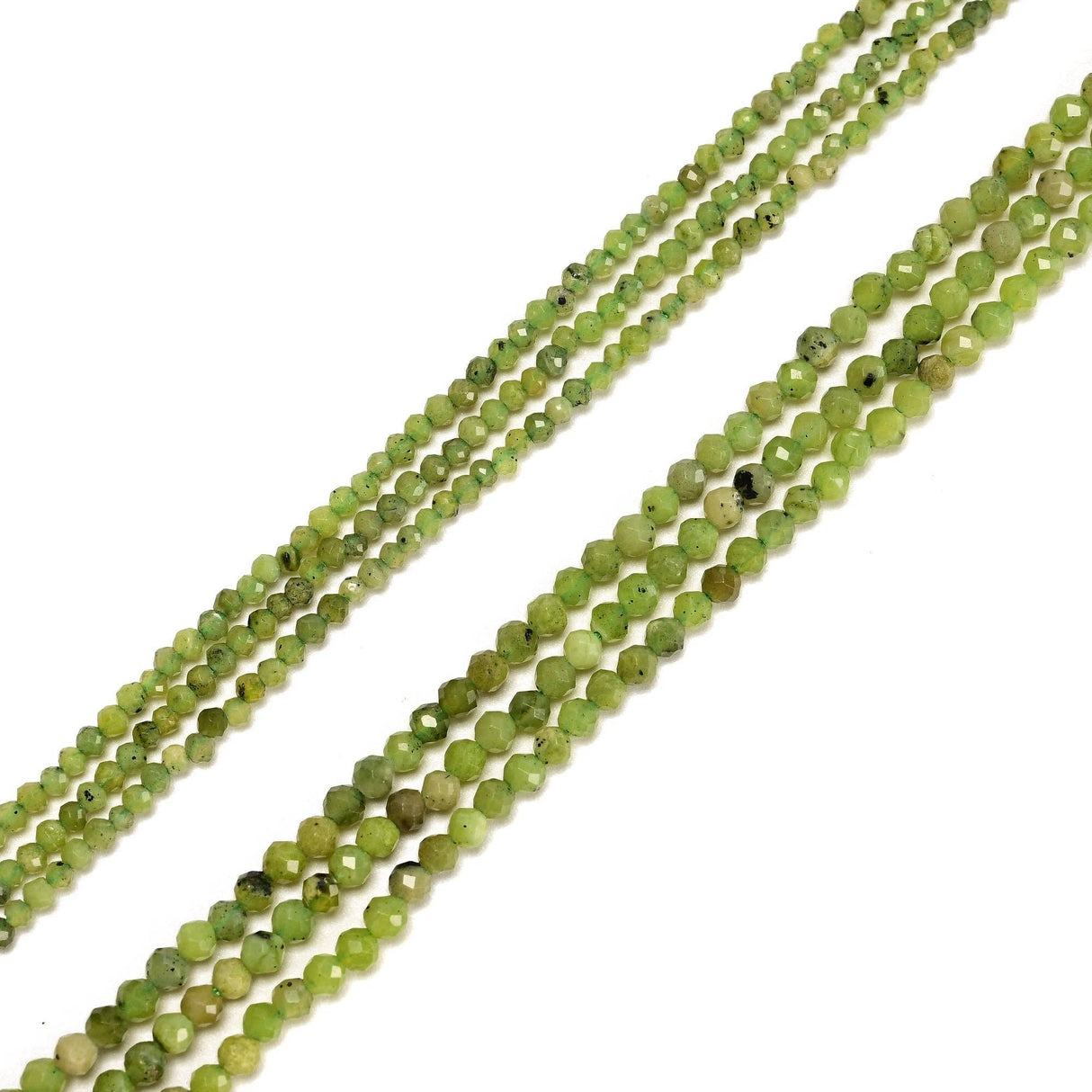 Natural Canadian Nephrite Jade Faceted Round Beads Size 3mm 15.5'' Strand