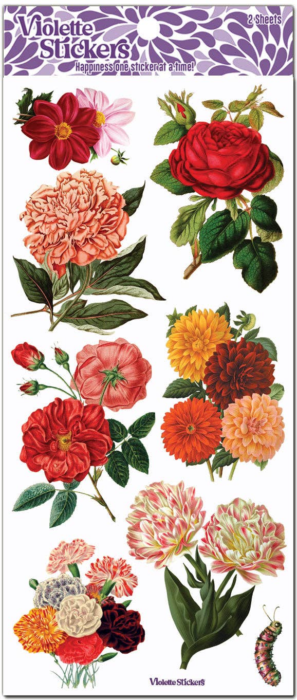 Violette Stickers Crystal Autumn Floral Stickers