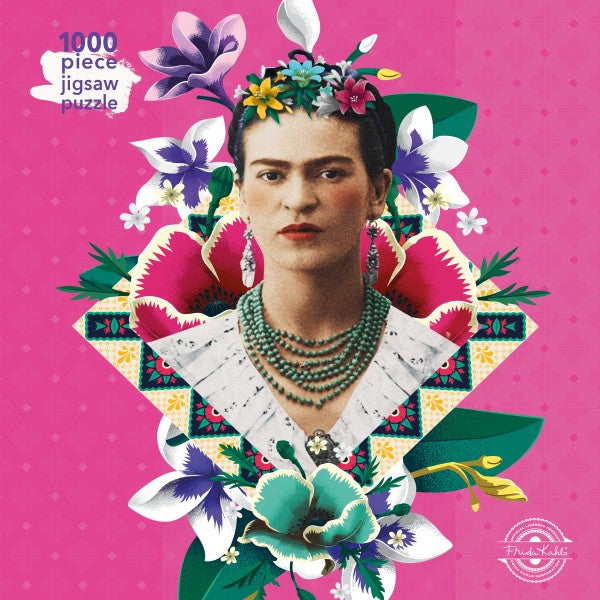 Adult Jigsaw Puzzle Frida Kahlo Pink: 1000-Piece Jigsaw Puzzles