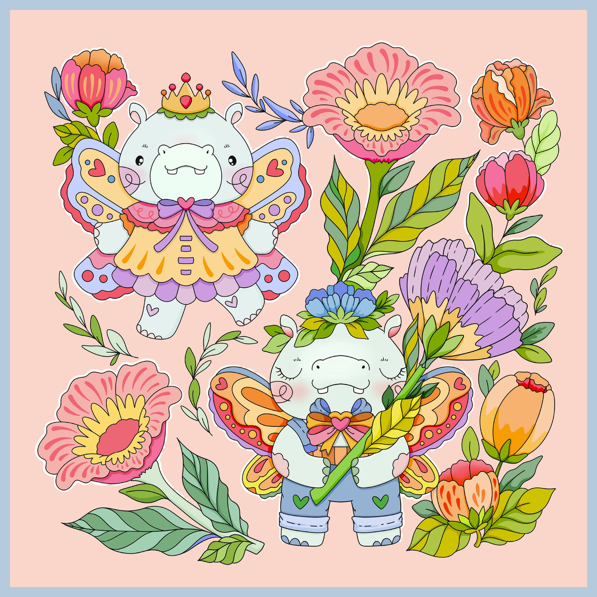 So Many Cute Animals! Sweet & Whimsical Scenes to Color