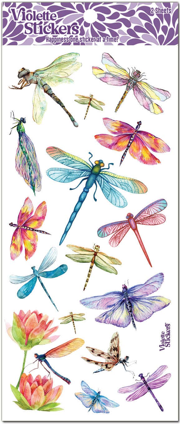 Violette Stickers, C172 Dragonfly Stickers
