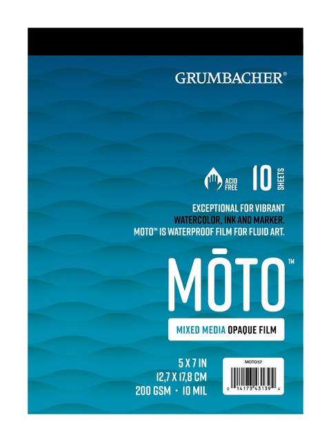 MOTO MIXED MEDIA OPAQUE FILM TAPE BOUND 10SH 5X7 PAD