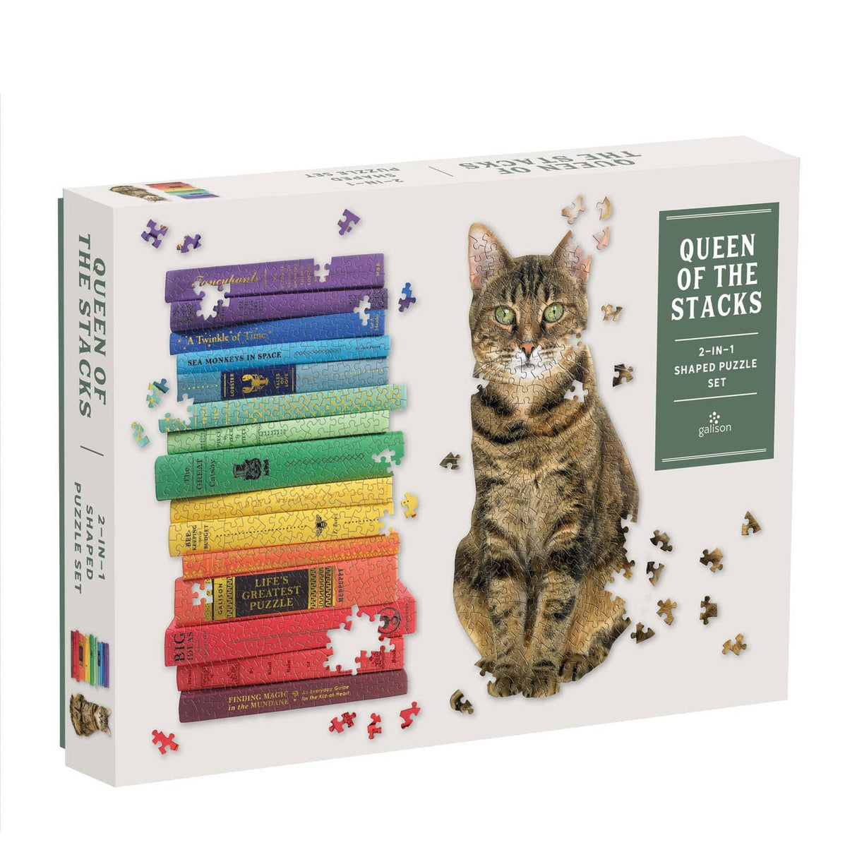 Queen of the Stacks 2-in-1 Jigsaw Puzzle Set 650 Pieces
