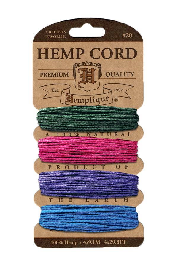 Hemptique True Hemp Cord 20lb 120'-Razzle Dazzle