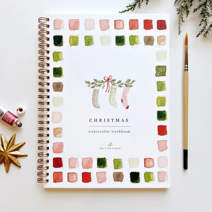 Christmas Emily Lex Watercolor Workbook
