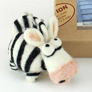 Needle Felting Zebra Kit