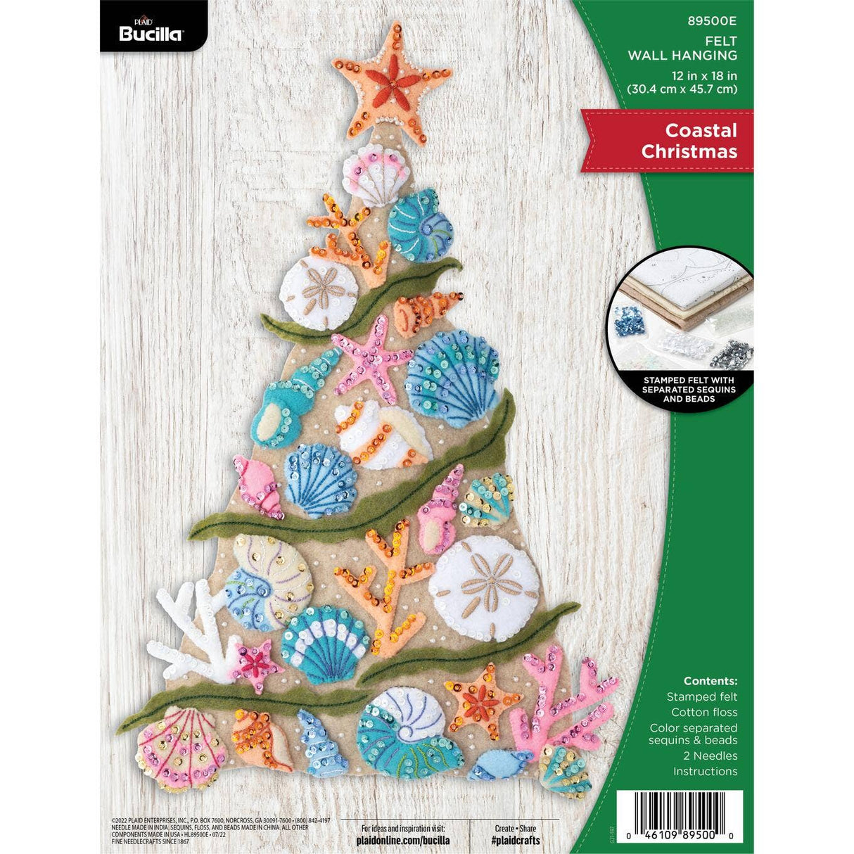 Bucilla ® Felt Home Decor Kit - Coastal Christmas Wall Hang