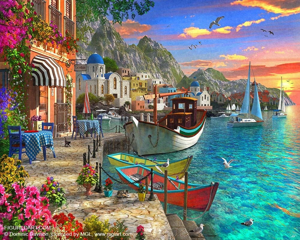 Figured'Art Paint By Number Framed Kit-Blossoming port Frame