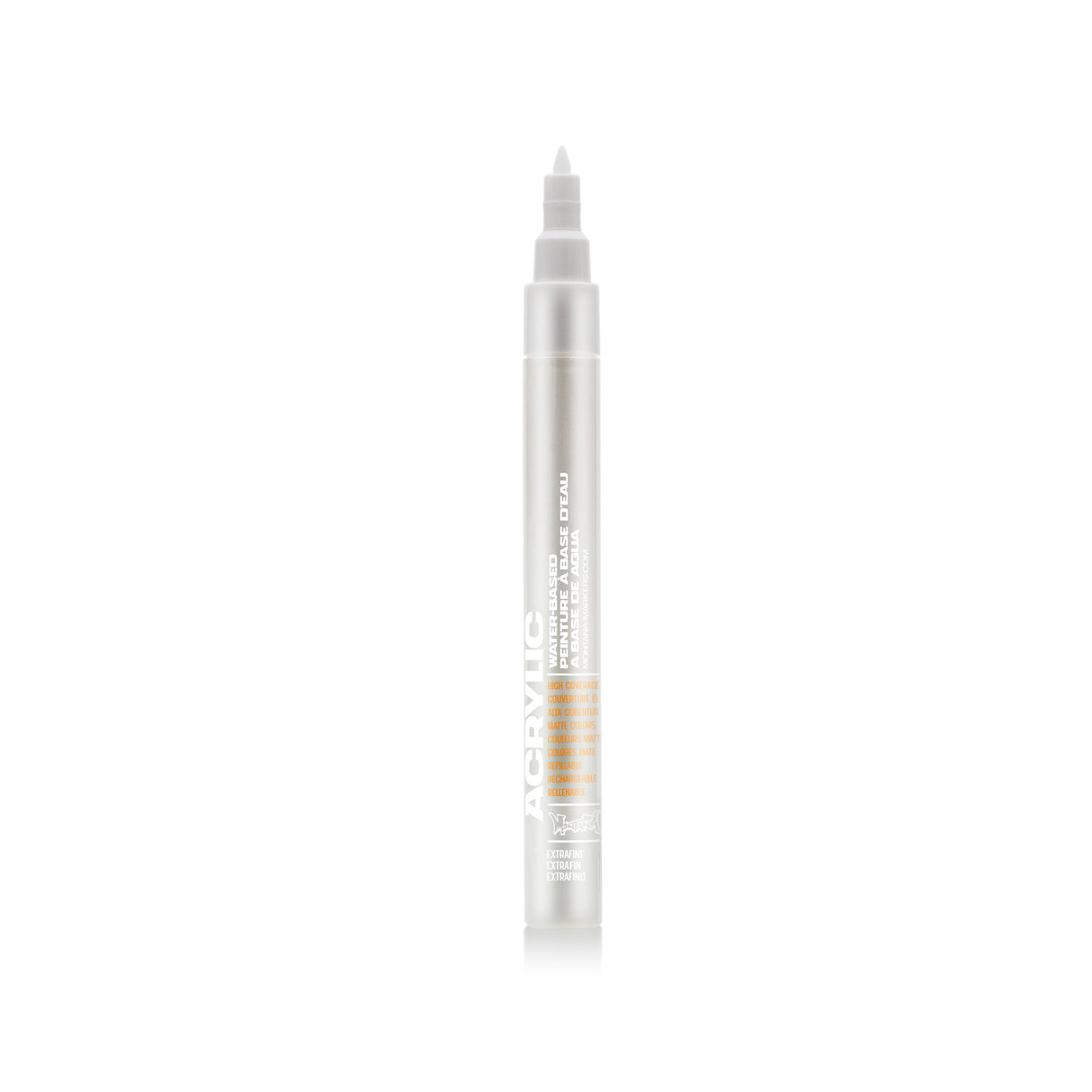 Montana Cans Acrylic Paint Marker, .7mm, Extra-Fine Nib, Shock White Pure