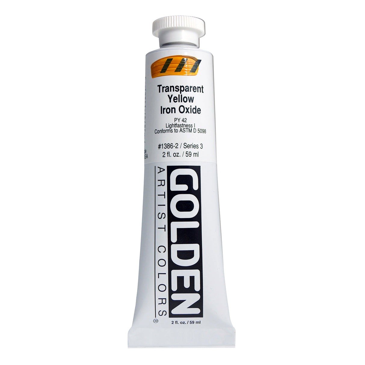 Golden Heavy Body Acrylic, 2 oz., Transparent Yellow Iron Oxide