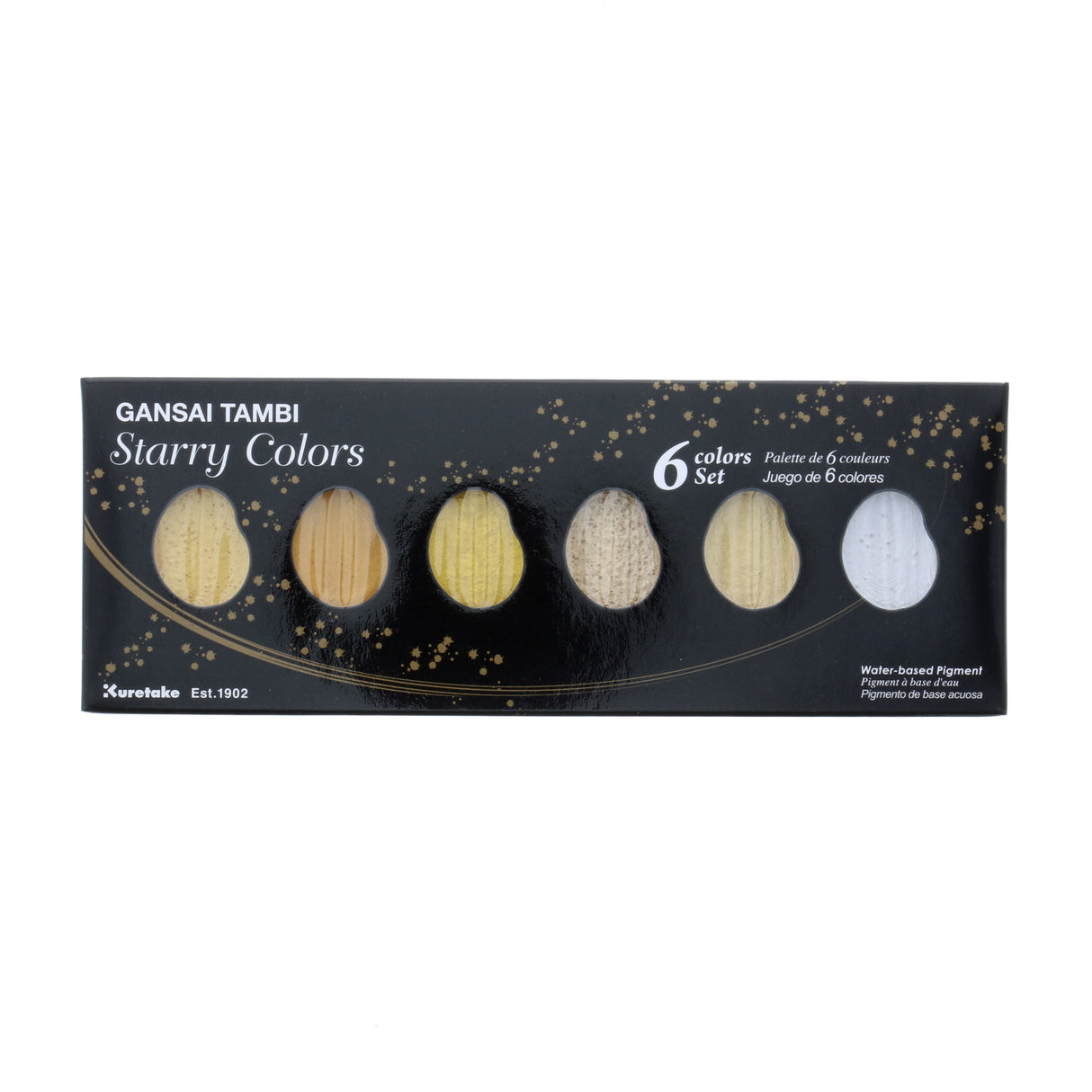 Kuretake Zig Gansai Tambi Metallic Watercolor Set, 6-Colors, Starry