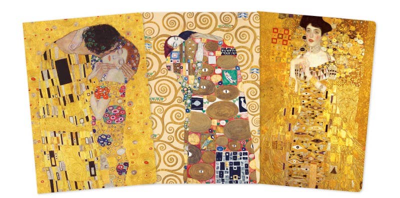 Gustav Klimt Set of 3 Midi Notesbooks