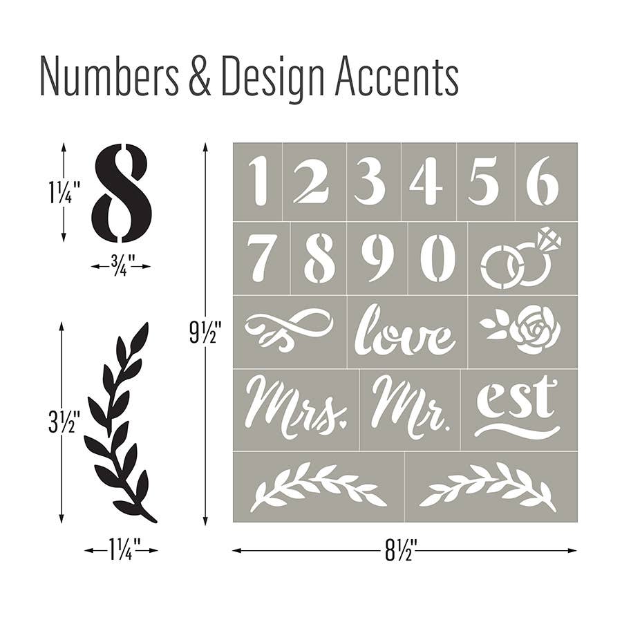 Folkart ® Script Adhesive Stencils - 3-Piece