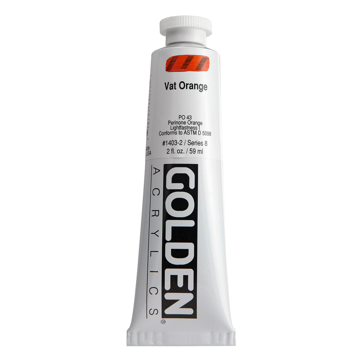 Golden Heavy Body Acrylic, 2 oz., Vat Orange