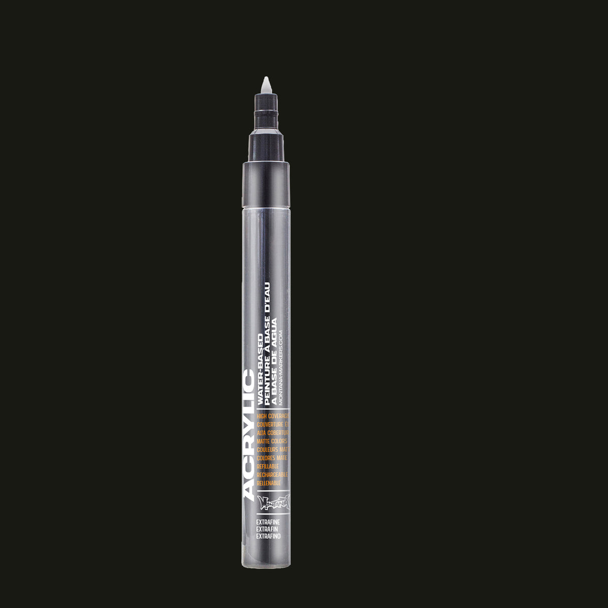 Montana Cans Acrylic Paint Marker, .7mm, Extra-Fine Nib, Shock Black