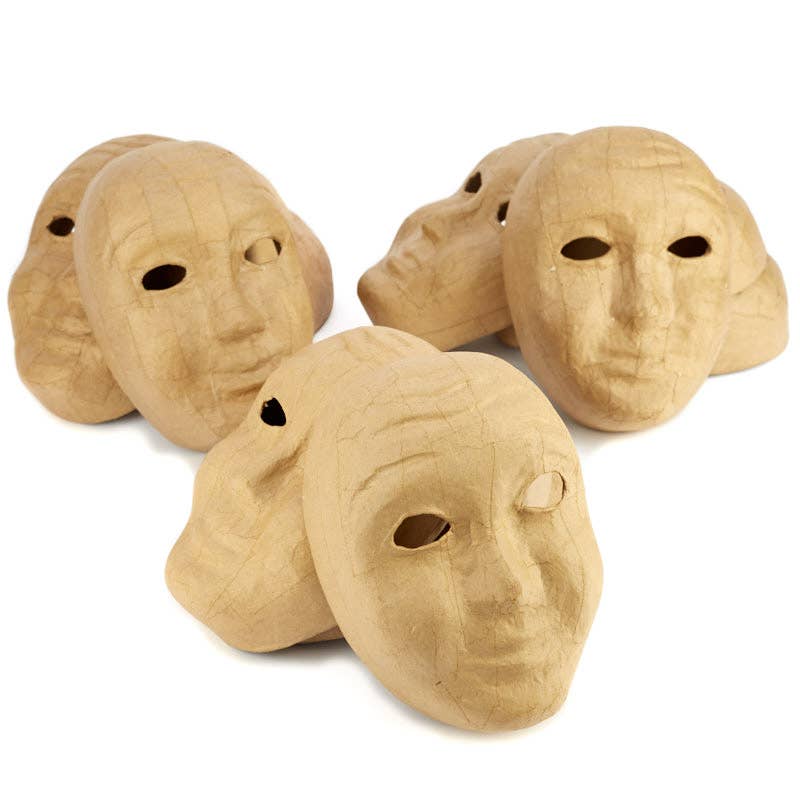 Paper Mache Mask – Blank Face for Creativity and Expression