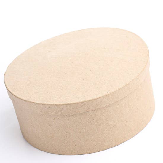 Premade Round Paper Mache Boxes - 7" Dia x 3" H