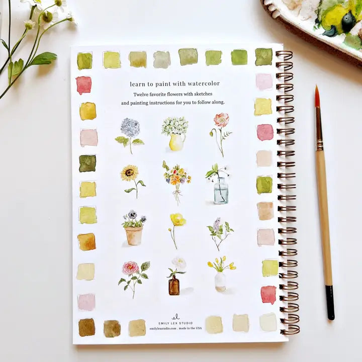 Flowers Emily Lex Watercolor Workbook