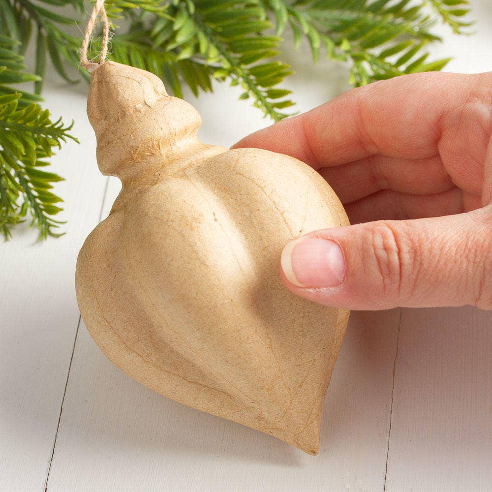 5" Paper Mache Christmas Ornament