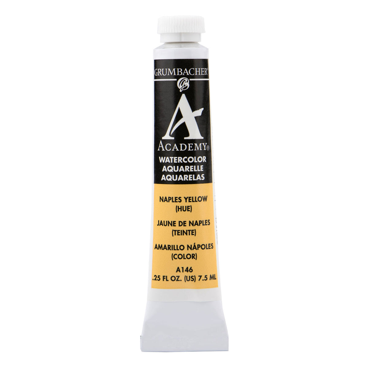 Grumbacher Academy Watercolor, 7.5ml Tube, Naples Yellow