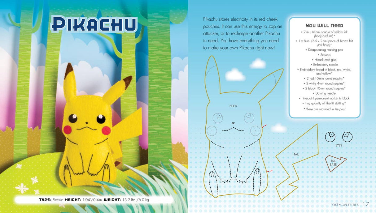 Pokemon Felties: How to Make 16 of Your Favorite Pokemon by Pikachu Press