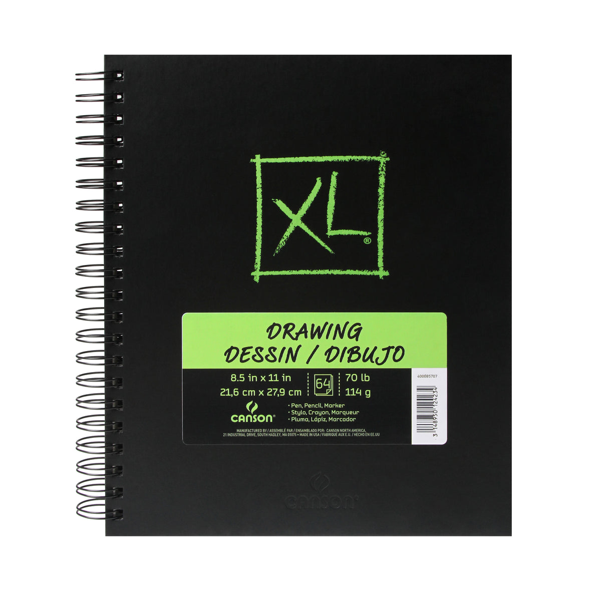 Canson XL Drawing Book, 60 Sheets, 8.5 in x 11 in