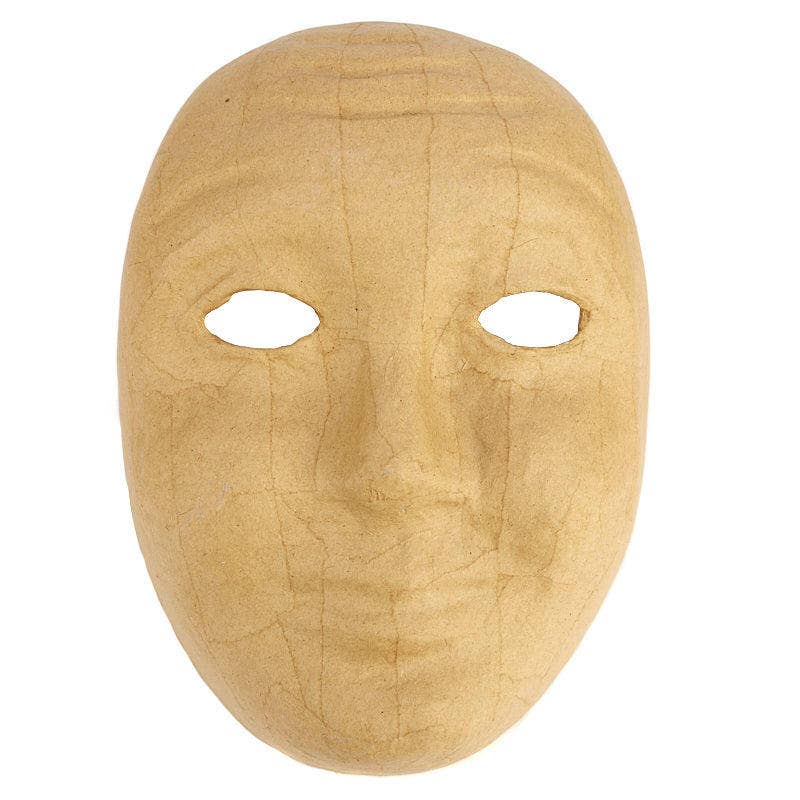 Paper Mache Mask – Blank Face for Creativity and Expression